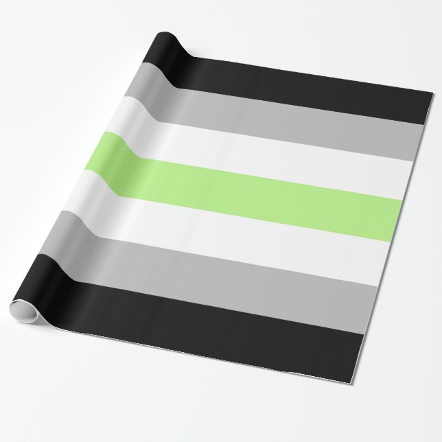 Agender Pride Flag Wrapping Paper (Unrolled)