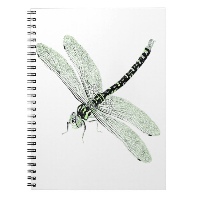 Agender Pride Vintage Dragonfly Art Notebook (Front)