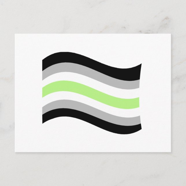 Agender Pride Wavy Flag Postcard (Front)