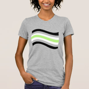Agender Pride Wavy Flag T-Shirt