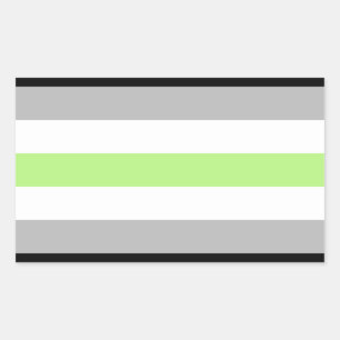 agender rectangular sticker