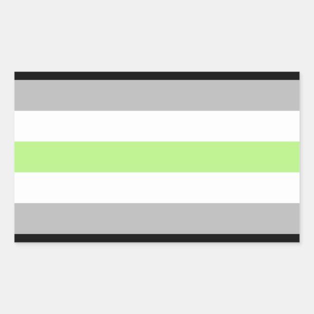 agender rectangular sticker (Front)