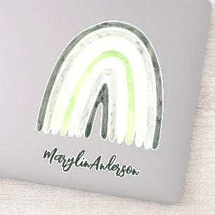 AGENDER WATERCOLOR RAINBOWS LGBTQ CUSTOM MONOGRAM 