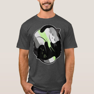 Agender Yin Yang Cat T-Shirt