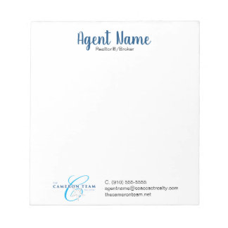 Agent Name Personalised Notepad