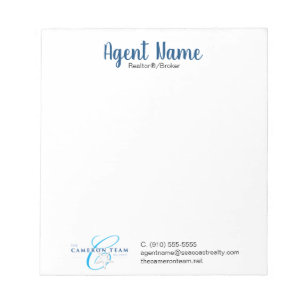 Agent Name Personalized Notepad
