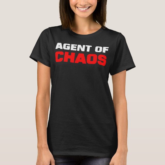 Agent of Chaos Mischief Humour Funny Brother T-Shirt (Front)