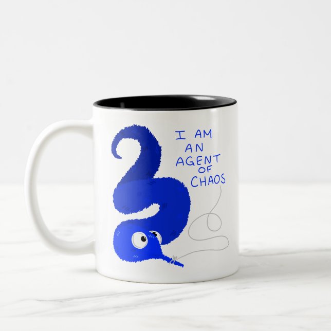 Agent of Chaos Worm on a String Two-Tone Coffee Mug (Left)