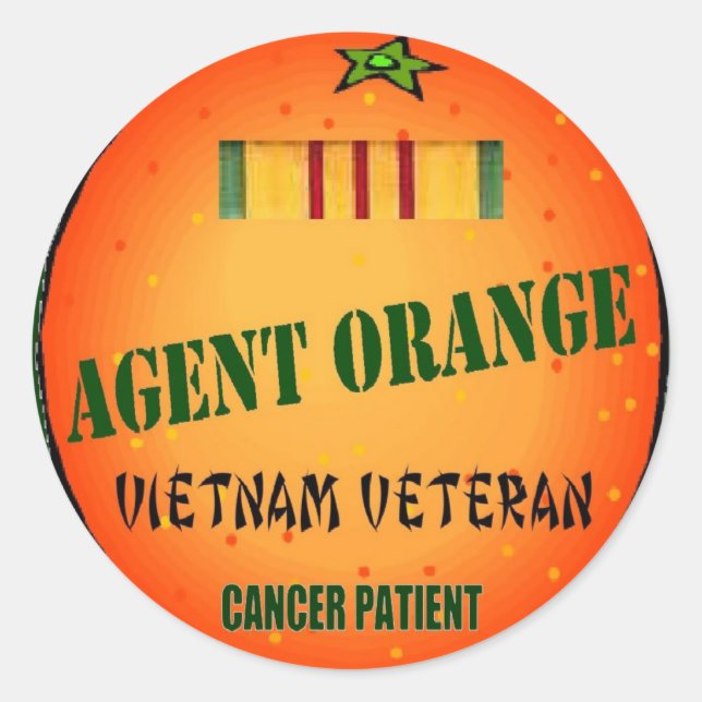 AGENT ORANGE CLASSIC ROUND STICKER (Front)