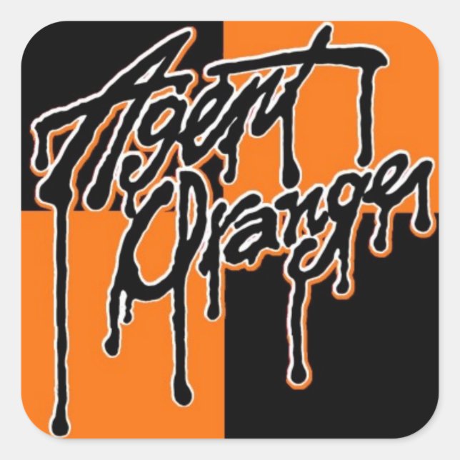Agent Orange "Drip" Logo Stickers Skate Punk Rock (Front)