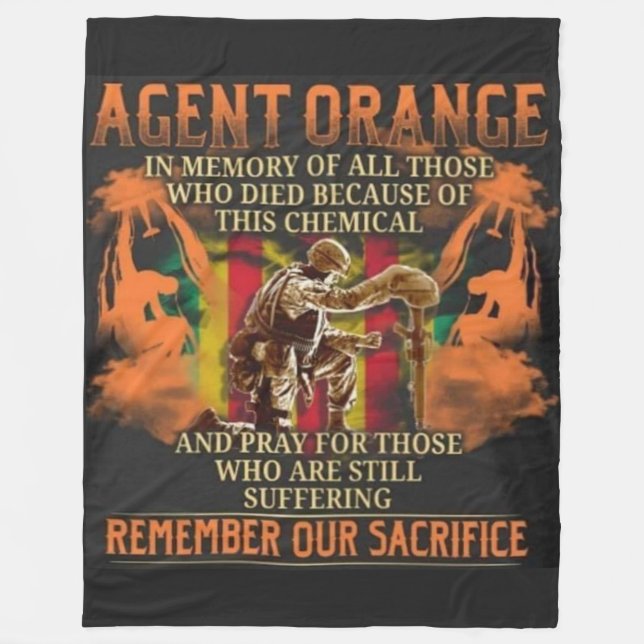 AGENT ORANGE FLEECE BLANKET (Front)