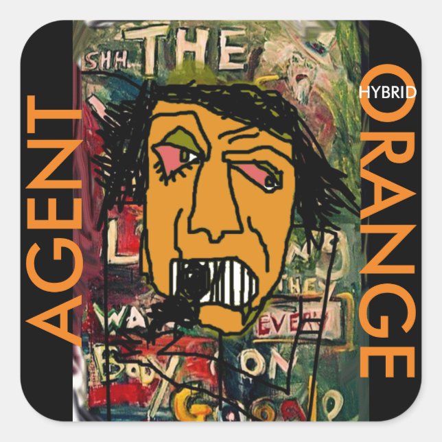 AGENT ORANGE HYBRID SQUARE STICKER (Front)