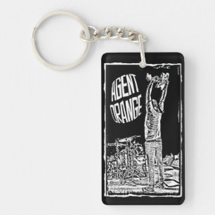 Agent Orange "Overhead" Keychain 2-Sided Punk Surf