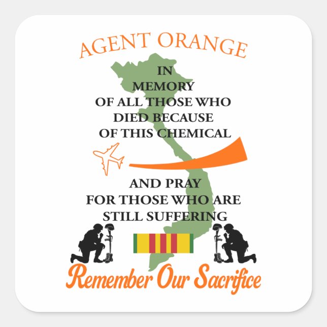 Agent Orange Square Sticker (Front)