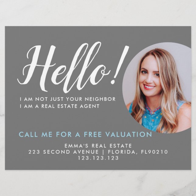 Agent Photo Real Estate Calling Card (Front)