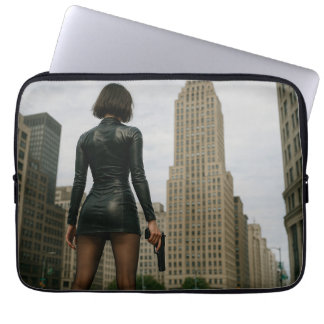 Agentin Black Poster Laptop Sleeve