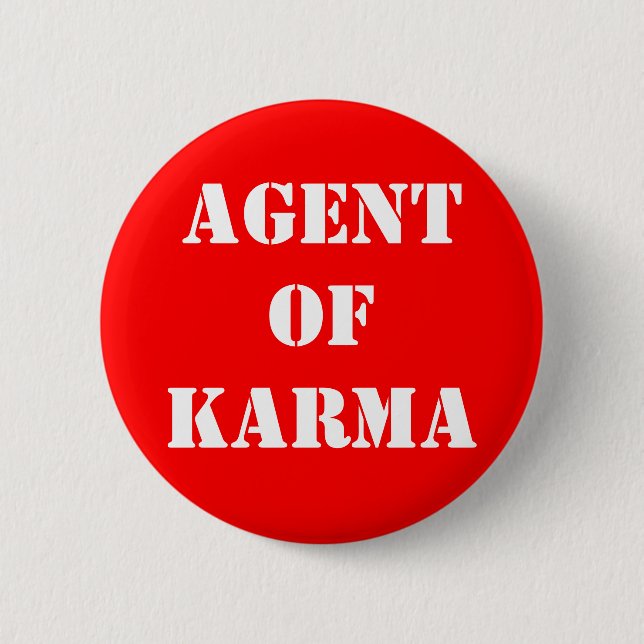 Agentof Karma 6 Cm Round Badge (Front)