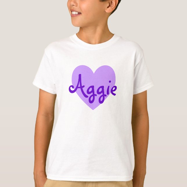 Aggie in Purple T-Shirt (Front)
