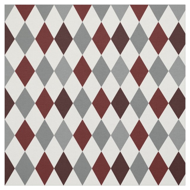 Aggie Maroon & Grey Argyle Pattern Fabric (Swatch)