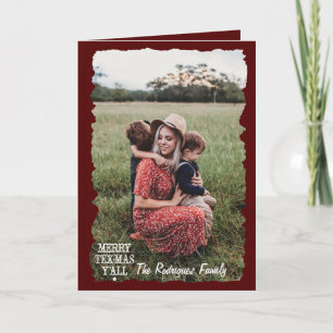 Aggie Maroon Merry Tex-Mas Y'all Photo Christmas Card