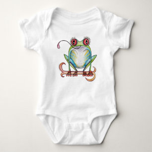 'Aggie' the red eyed tree frog baby apparel Baby Bodysuit