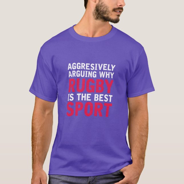 Aggresively Arguing With Rugby Ishe Best Sport ret T-Shirt (Front)