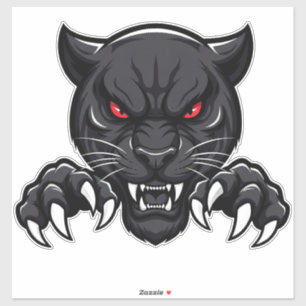 Aggressive Black Panther With Red Eyes