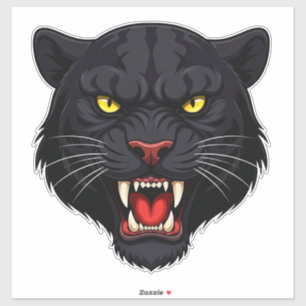 Aggressive Black Panther With Red Eyes