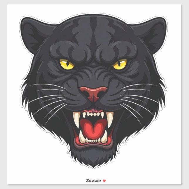 Aggressive Black Panther With Red Eyes (Sheet)
