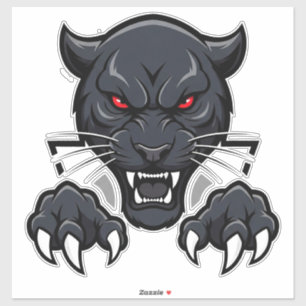 Aggressive Black Panther With Red Eyes