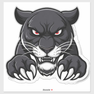 Aggressive Black Panther With Red Eyes