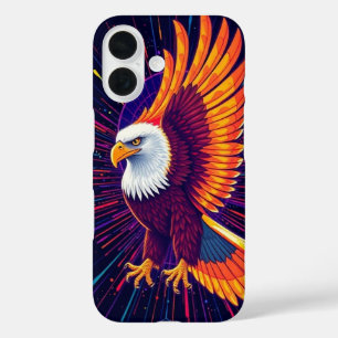 Aggressive Eagle in Vibrant Colours – Bold Mobile iPhone 16 Case
