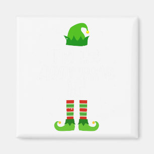 Aggressive Elf Matching Family Group Christmas Paj Magnet