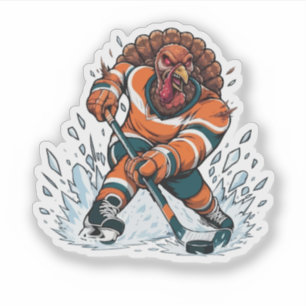 Aggressive Hockey Turkey Thanksgiving Sports