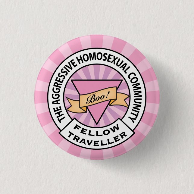 Aggressive Homosexual Fellow Traveler badge (Front)
