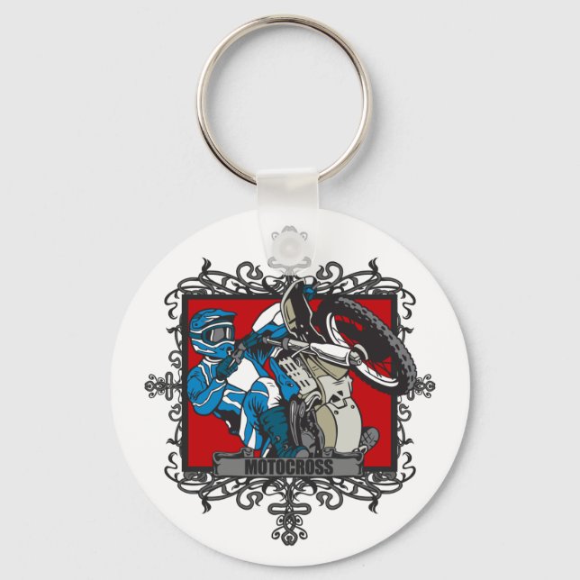 Aggressive Motocross Key Ring (Front)