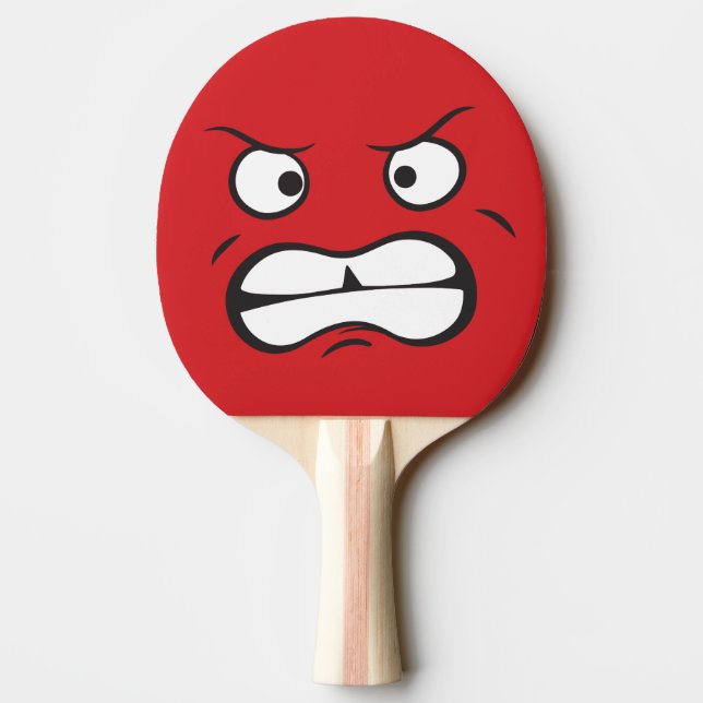 Aggressive Scary Intense Ping Pong Paddle (Back)