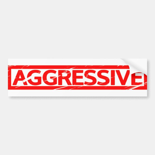Aggressive Stamp Bumper Sticker (Front)