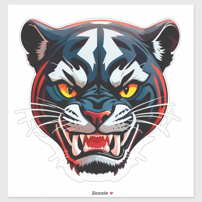 Aggressive Tiger Head Illustration (Sheet)
