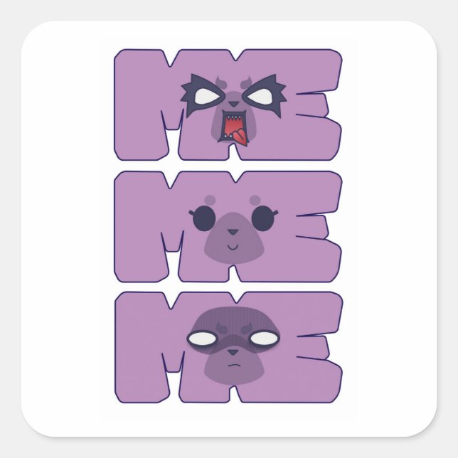 Aggrestuko! Faces Sticker (Front)