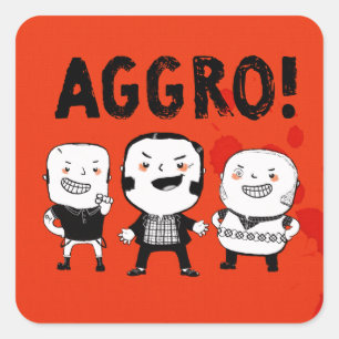 AGGRO Boys don't fear! Square Sticker