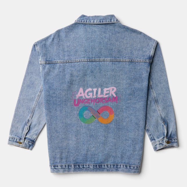 Agile Disobedience Denim Jacket (Back)