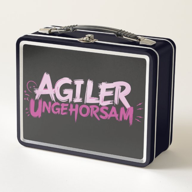 Agile Disobedience Metal Lunch Box (Front)