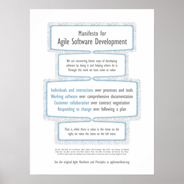 Agile Manifesto Poster (Front)