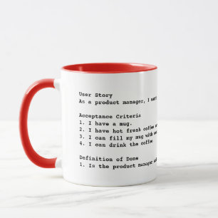 Agile user story acceptance criteria mug - PM