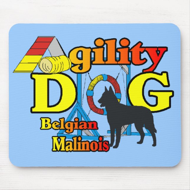 Agility Belgian Malinois Gifts Mouse Pad (Front)