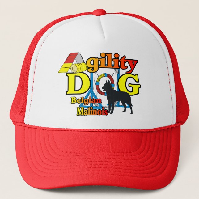 Agility Belgian Malinois Gifts Trucker Hat (Front)