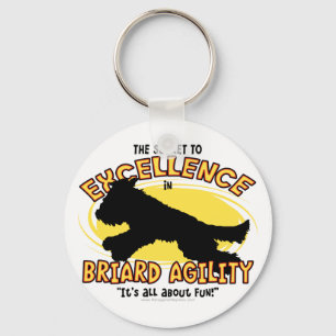 Agility Briard Secret Keychain