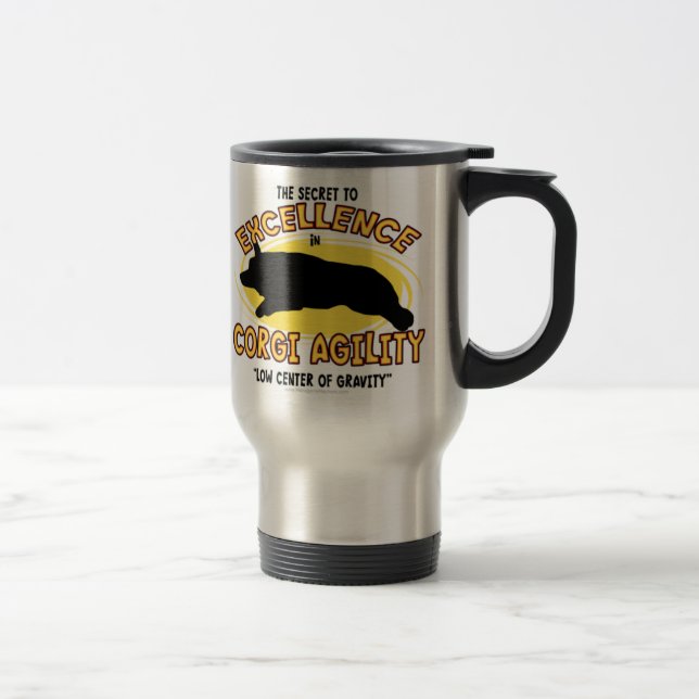 Agility Corgi Secret Travel Mug (Right)