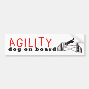 Agility dog on board -Jumps Bumper Sticker